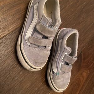 Vans Kids' Gray Velcro Sneakers